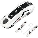 Aojezoor White No. 72 White Key Fob Cover Compatible with Porsche Cayenne 2018-2025 Panamera 2017-2024 911 2019-2023 Taycan 2019-2024 Compatible with Porsche Key Cover