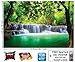 GREAT ART Poster – Waterfall Feng Shui – Picture Decoration Nature Jungle Paradise Thailand Asia Travel Wellness Spa Yoga Meditation Image Photo Decor Wall Mural (55x39.4in - 140x100cm)