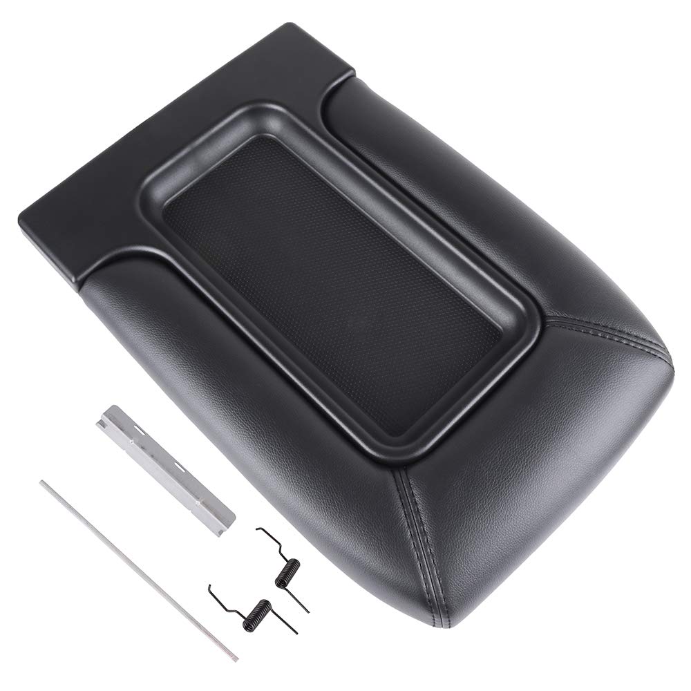 OCPTY Auto Center Console Lid Repair Kit for 2001 2002 2003 2004 2005 2006 2007 GMC Sierra Chevrolet Silverado(Black)