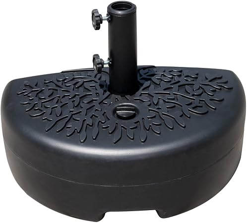 Amazon Com Sundale Outdoor Half Round Universal Heavy Duty Plastic Water Sand Patio Half Round Umbrella Base Stand Black Garden Outdoor