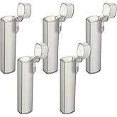 Ymapinc 5Pcs Mini Toothpick Holder Dispenser - Clear Gray Travel Toothpick Container, Portable for Pocket Outdoor Travel Camping, Storing Cotton Swabs, Mini Safety Pin, Small Hair Clips