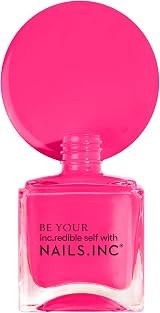 Nails.INC Be Your Inc.redible Self Sun Street Passage Neon Pink Nail Polish 14 view 2