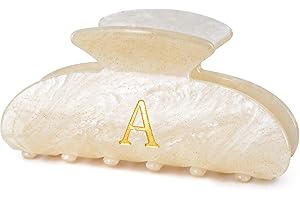 Fycert Christmas Gifts for Women Teen Girls - Stocking Stuffers Cute Hair Clips Initial Claw | Birthday Gifts | Bridesmaid Gifts | Preppy Trendy Stuff Personalized Hair Claws Accessories - Gold,A