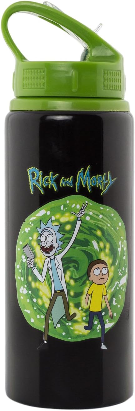 GB eye DBA0011 LTD, Rick and Morty, Portal, Aluminium Drink Bottle, Multi-Colour, 7.2 x 7.2 x 21.7 cm, 700 ml