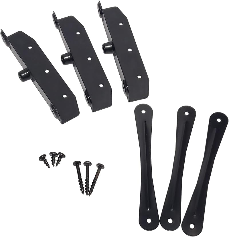 Decorex Hardware Louver Kit Stainless Steel Black for Blinds Shutters 11 Boards