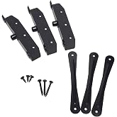 Decorex Hardware Heavy Duty Stainless Steel Louvers Hardware Kit - Black E-Coated Outdoor Shutter System for Pergolas &amp; Privacy Screens Complete DIY Set (22 Brackets + 10 Actuators + Screws) - DHLH-02