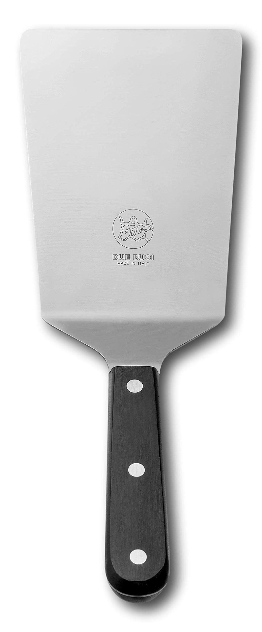 HAMBURGER SPATULA STAINLESS STEEL - HANDLE TECHNOPOLYMER BLACK TRIPLE RIVET