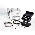 InoKraft Airbrush Kit with Air Compressor- 1/6 HP Quiet Air Compressor, Gravity Airbrush with 3 Tips 0.2, 0.3 & 0.5 mm- Hose, Holder, How-To Guide- Airbrush Paint Set for Model Painting, kids gifts