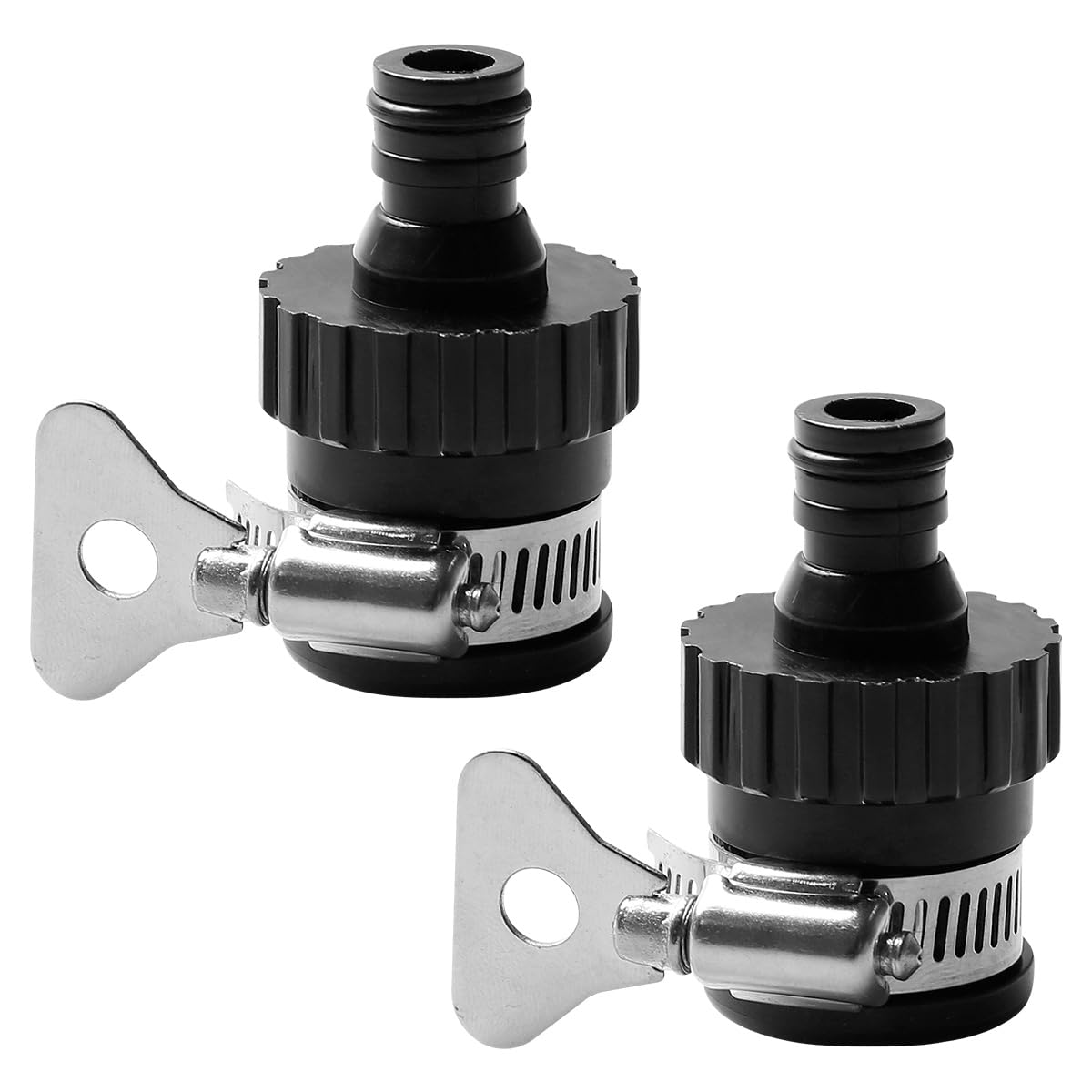 GLADFRESIT 2 Pcs Universal Tap Adapter, Tap Hose Connector for Garden, Kitchen, Sink Adapter Compatible with Most Of Tap