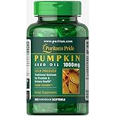 Puritan's Pride Pumpkin Seed Oil, Supports Prostate and Urinary Health White 100 Count (Pack of 1)