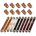Bememo 20 Pieces Leather Cable Straps Cable Organizer Cord Management Cable Ties for USB Cable Headphone Wire, 2 Sizes (Light Brown Short Straps)