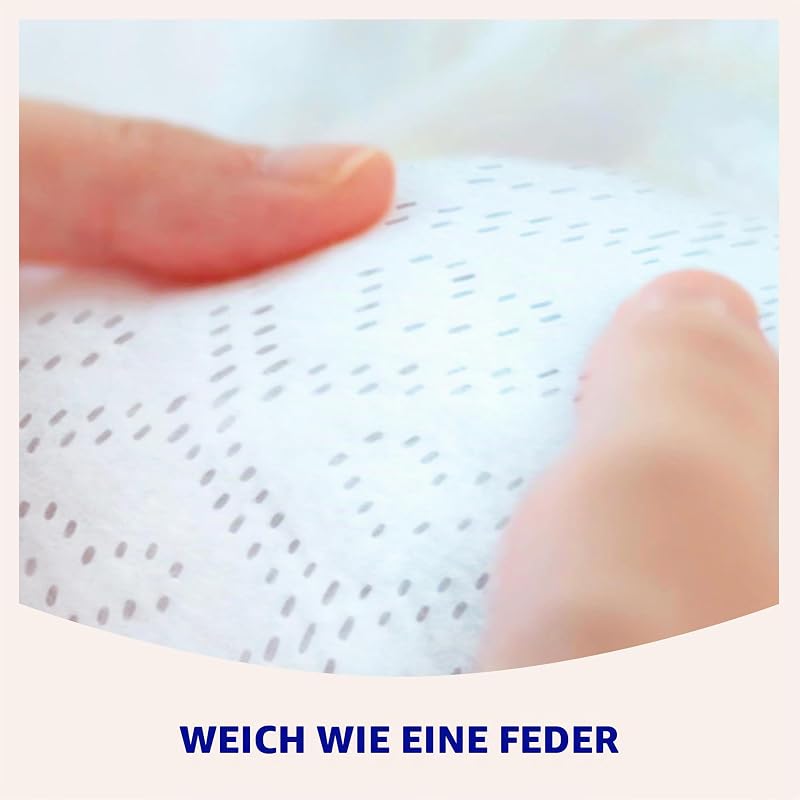 Sensitive Babywindeln, Größe 2 (4-8 kg), 240 Windeln + Geschenk mit 40 Aqua Pure Feuchttüchern, 99% Wasser, bis zu 12 Stunden Auslaufschutz und Hautpflege, Monatspack