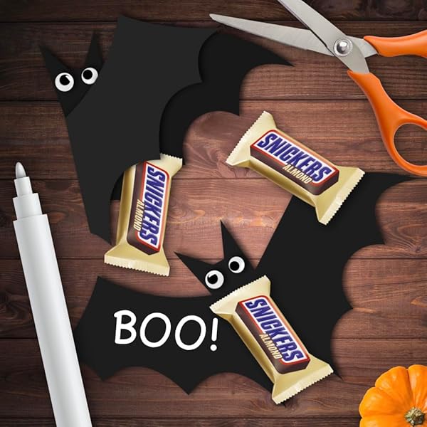 SNICKERS ALMOND FUN SIZE HALLOWEEN CHOCOLATE BARS INDIVIDUALLY WRAPPED, 10.23 OZ