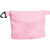 pack all Water-resistant Material Zipper Pouch, Mesh Zipper Bags for Storage, Travel, Office (Pink, Small)