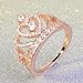 Similanka Rings Women 18K Rose Gold Plated AAA Cubic Zirconia Princess Crown Ring Girl Gift Wedding Engagement (9)