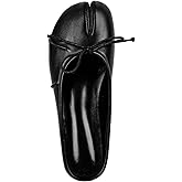 VERISSON Tabi Flats for Women Cute Bowknot Mules Flat Dressy Casual Shoes with Split Toe Design