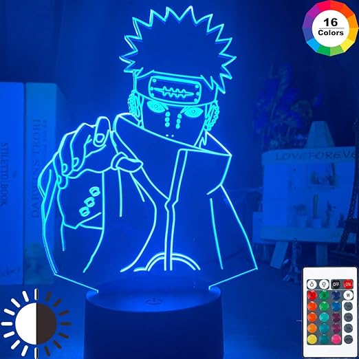 Naruto Nagato Figure Six Paths Of Pain 3d Led Night Light Usb Table Lamp Kids Birthday Gift Bedside Home Decoration Amazon De Beleuchtung