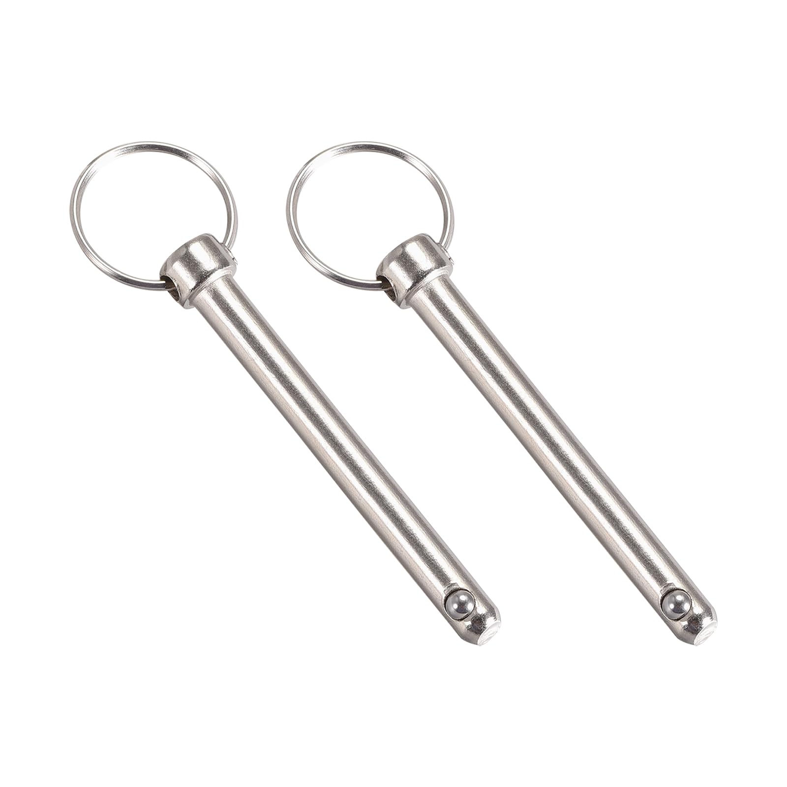 METALLIXITY Quick Release Pins (8mmx72mm) 2Pcs, Carbon Steel Pull Pin - for Shipbuilding, Ship Outfitting, Boat Top