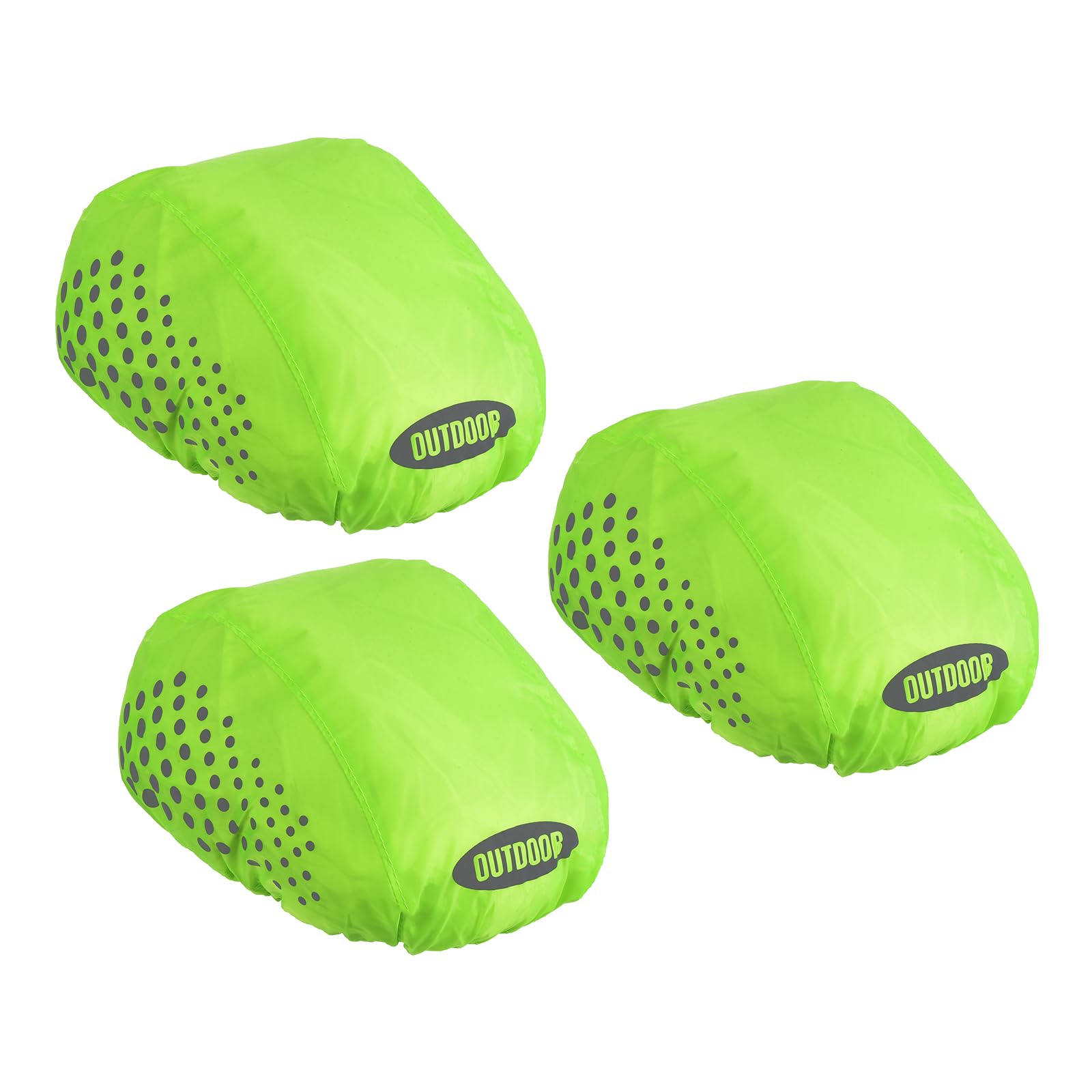PATIKIL Bike Helmet Cover, 3 Pack Motorcycle Helmet Rain Covers Waterproof Bicycle Helmets Covers with Safety Reflective Stripes for Road Cycling, Green