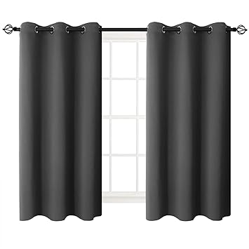Amazon Com Rutterllow 2 Panels Set Blackout Grommet Curtains