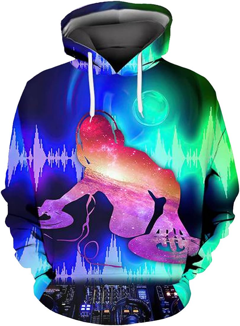 Music Hoodie, Hoodies For Men Women Warm Brushed Fleece