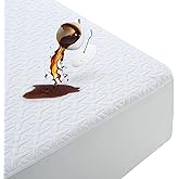 MERITLIFE Premium Waterproof Twin XL Size Mattress Protector Noiseless College Dorm Room Bed 4D Mattress Cover Extra Long Single Cooling Breathable Soft Washable (White,Twin XL 39"x80")