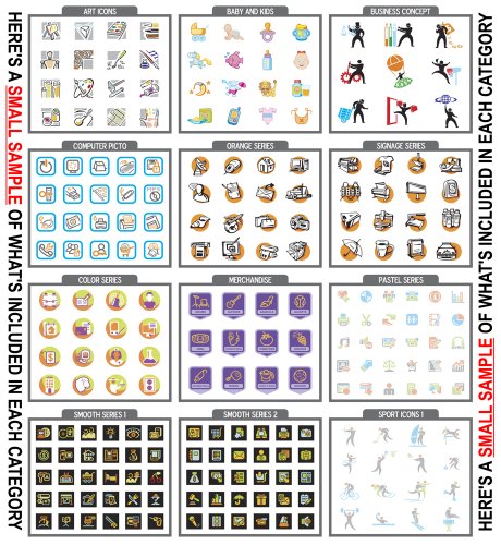 Icons-Logos-Symbols-Pictograms-Vector Clip Art-Clipart Images CD-ROM - Thumbnail 2