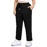 COOTRY Womens Plus Size Sweatpants Fleece Lined Wide Leg Baggy Lounge Athletic Sweat Pants 2025 Winter Fall Fashion