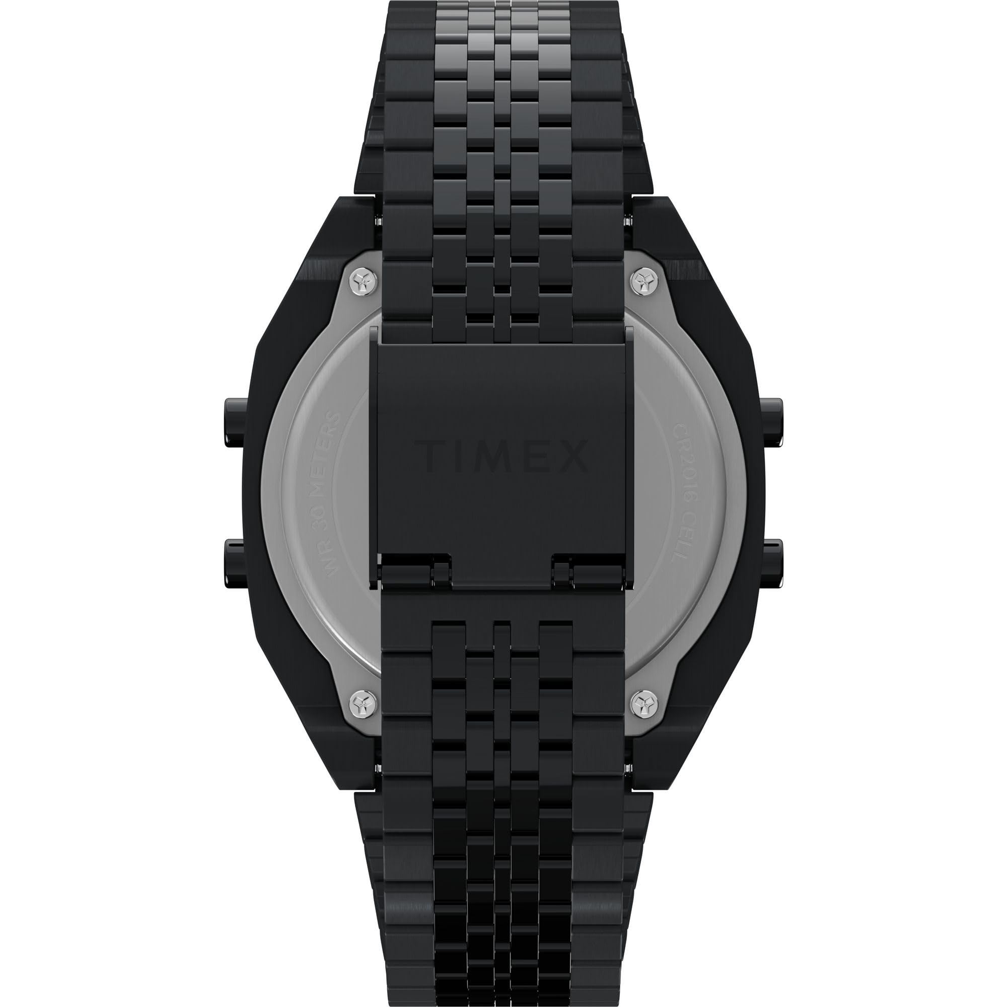 Timex Men's T80 36mm Watch - Black Band Digital Dial Stainless Steel Case