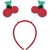 MAGICLULU Summer Cherry Headband Fruit Hair Hoops Comfortable Head Boppers Hairband for Summer Party Photo Props Hair Accessories