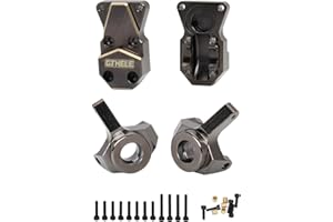 GTHELE Brass Diff Cover&Steering Knuckle for 1/24 Axial SCX24 AXI90081 AXI00001 AXI00002 AXI00005 AXI00006 RC Crawler Car