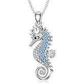 LONAGO Seahorse Necklace Ocean Seahorse Pendant Necklace Gift for Women