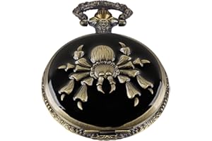 Whodoit Mens Quartz Pocket Watch Green Eyes Round Case Shape Pendant Necklace Pocket Watch