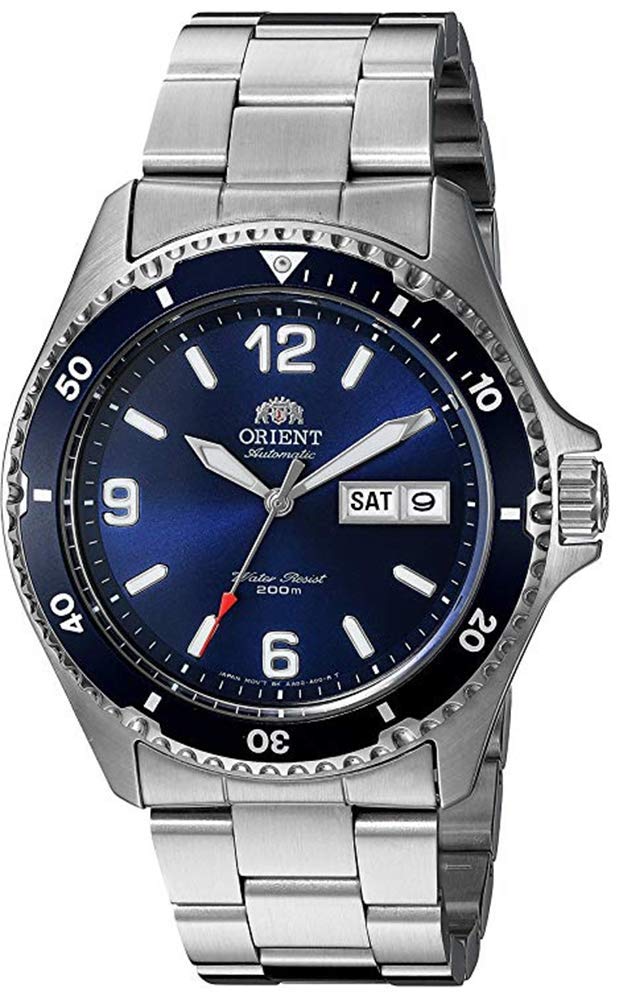 Orient Men's 'Mako II' Japanese Automatic Stainless Steel Diving Watch, Blue, Modern — image 1