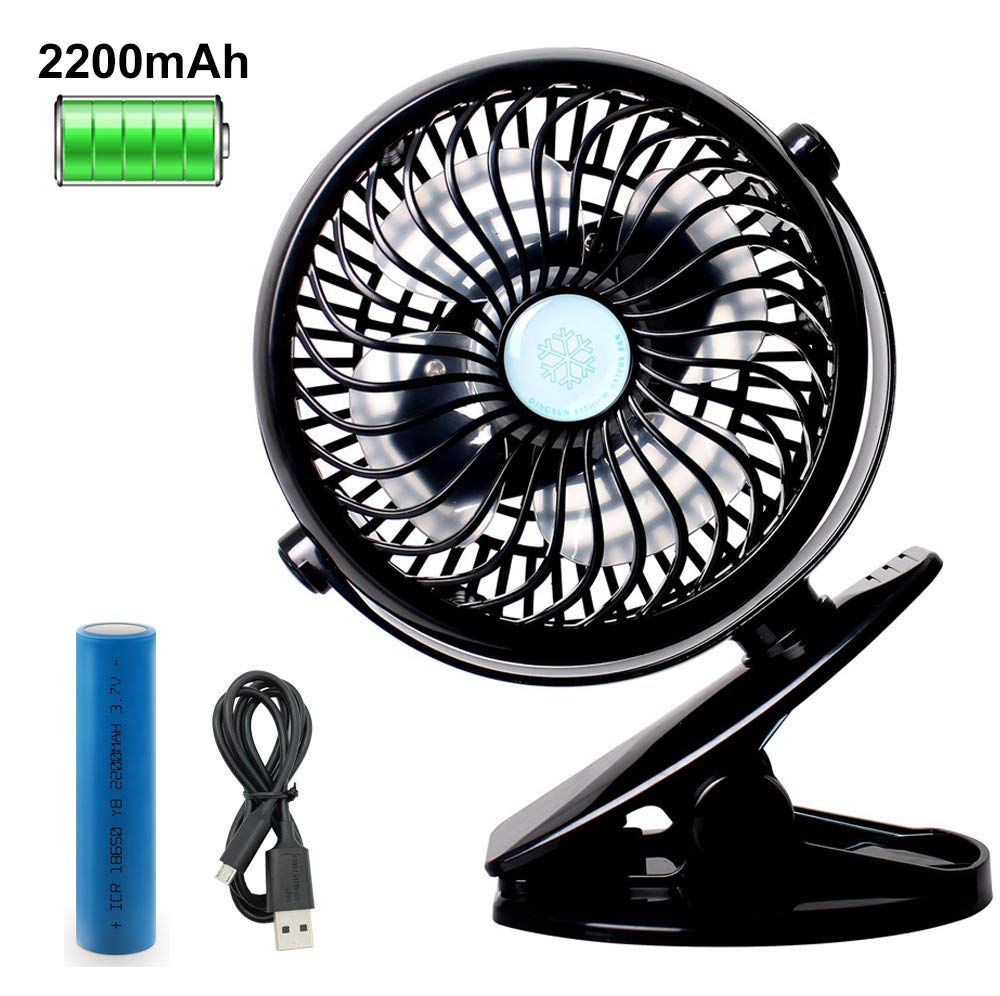 Best clip on fan battery powered fan, sunpollo mini usb desk fan