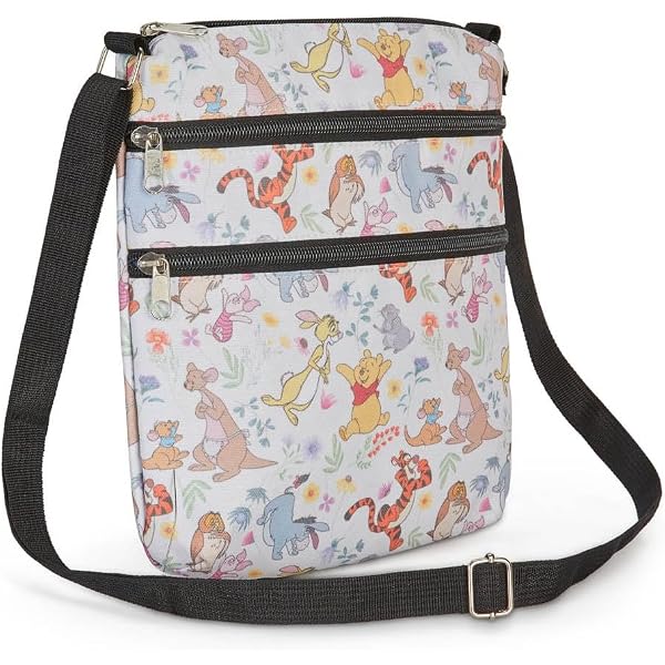 Poohaholic Kosmetiktasche Aus Segeltuch – 22,9 X 18,5 Cm, Mit 3D-Druck, Reißverschluss