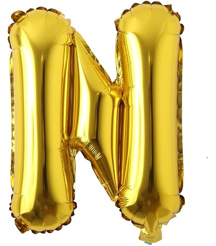 16 Inch Gold Letter & Number Balloons – Foil Mylar Alphabet Set For Birthday Party Decor (A-Z, 0-9)