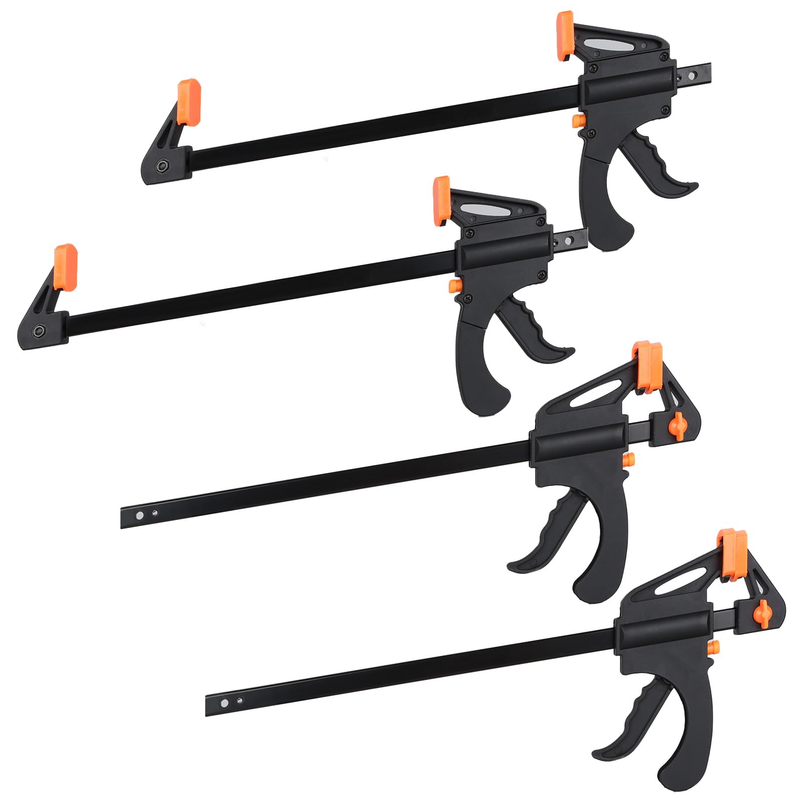 ZOFUN 4 Pcs Ratchet Bar Clamps Set, 10 Inch Adjustable Quick Grip Clamp for Woodworking, One Handed Clamps Quick Release, Heavy Duty Wood F Clamp for Carpentry Woodworks, Home DIY, Art & Crafts