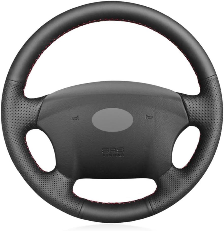 WENIHDJKA Black PU Faux Leather DIY Car Steering Wheel Cover for Hyundai Azera 2005-2010 Sonata NF NFC 2005-2010 Kia Carens 2007-2011