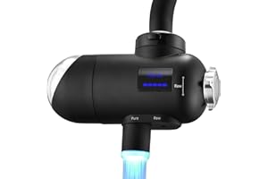 HOMELODY Water Filter for Sink Faucet 3.0 - Upgraded LED Display 3000-4000L Faucet Mount Water Tap Filter Reduces Lead Chlorine Heavy Metals, Faucet Water Filter Fits Most Standard US Faucets