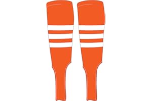 Mk Socks Traditional Baseball Stirrups Pattern A-7 Orange, White