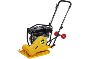 MOCHALIGHT Plate Compactor 7HP 5600VPM, 4200Lbs Force Powered Rammer w/212Cc Engine, 22.1x15.9" Plate for Soil Gravel Asphalt Compaction, Landscaping Professional Ground Compactors