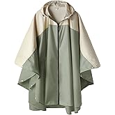SaphiRose Unisex Rain Poncho Waterproof Raincoat Hooded for Adults Women with Pockets