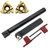 3/4&rdquo; SER2020R22 SNR0020R22 Lathe Threading Holder with 22ER 22IR Threading Inserts External Threading Internal Threading Tool (SER2020K22+SNR0020R22 +Threading Inserts)