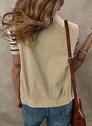 Dokotoo Womens Fashion Vest Tops Casual Lapel