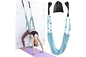 PRICEXES Yoga Stretching Strap, Adjustable Leg Waist Back Stretch Band, Anti-gravity Inversion Exercise Door Flexibility Tensile Trainer for Pilates Dance