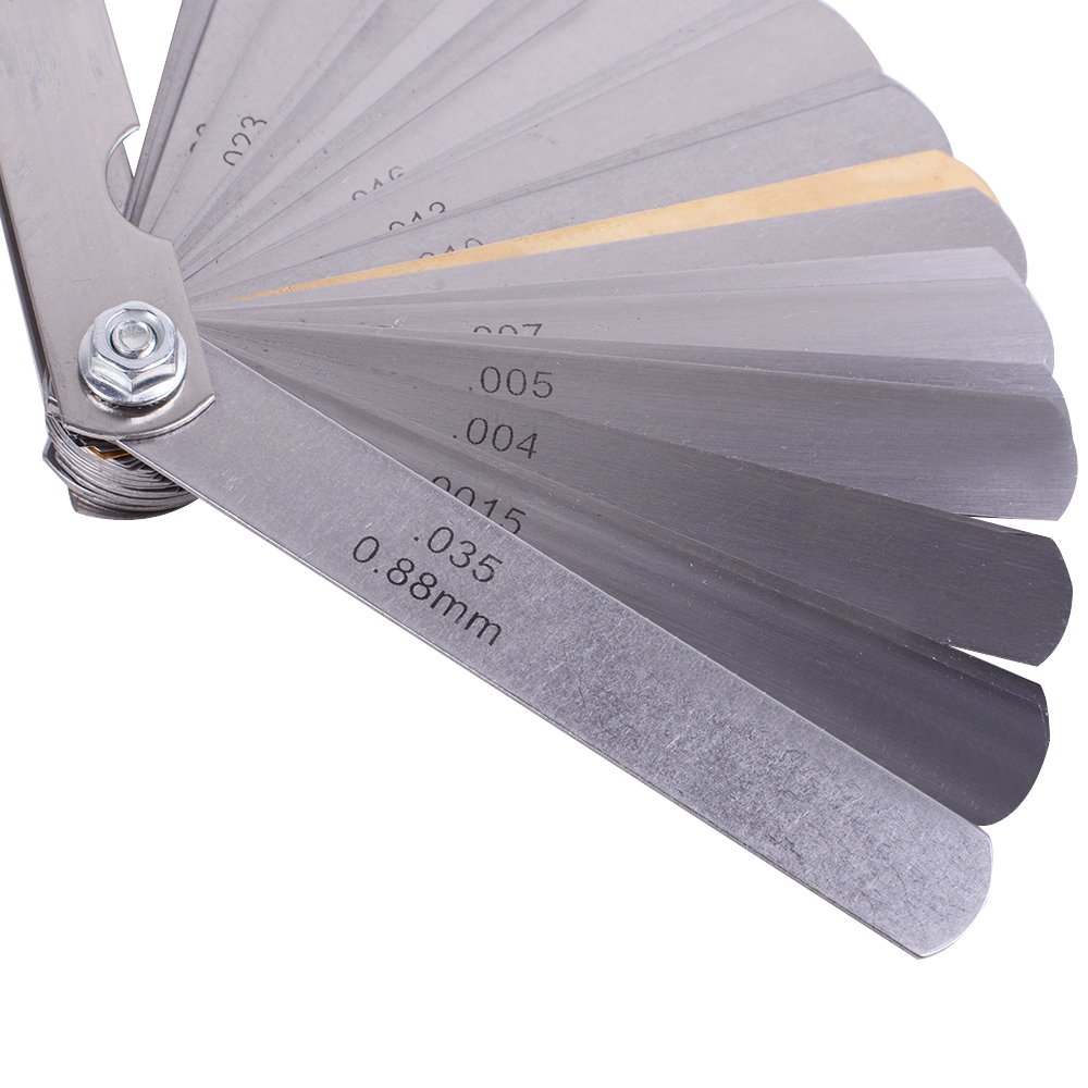 Ovovo 32 Blades Filler Gauge Set Stainless Steel Feeler Gauge Metric and Imperial Gap Measurement Tool 0.04-0.88mm/0.0015-0.035inch