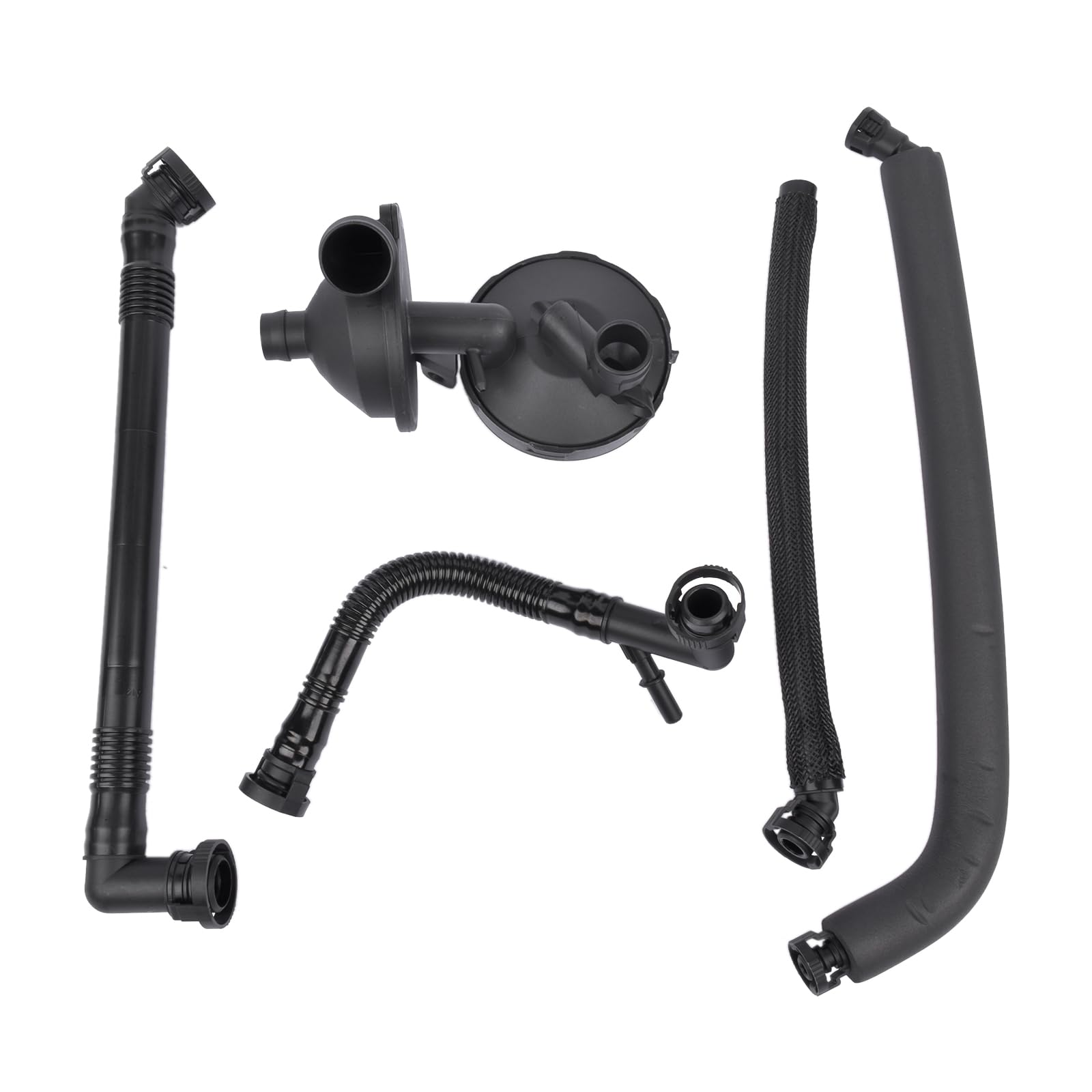 Photo 1 of GELUOXI 11617501566 5Pcs PCV Crankcase Vent Valve Breather Hose Kit Replacement for BMW E46 3 SERIES E39 E60 X3 X5 PCV Valves #11157532649 11611432559 11617504535 11617504536