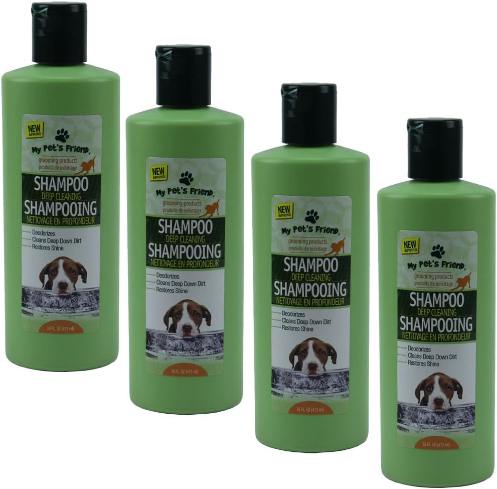 (4 Pcs Set) My Pet's Friend Deep Cleaning Restores Pet Shampoo, Deodorizes, Cleans Deep Down Dirt, Restores Shine, Dog Cat Grooming Products,Brand New and Factory Sealed, 16 FL OZ (473 ml) ## Made in U.S.A ## Free Shipping ## Super Fast Same Day Shipping ## Hassle-Free Returns ##