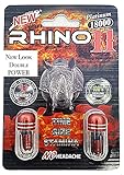 Rhino 11 Double Platinum 18000 - Best Male Sexual Enhancement Pill - All Natural Supplement - Time Size Stamina - 20 Pills